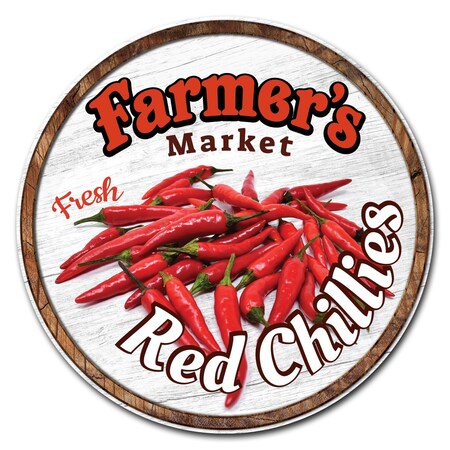 Signmission Red Circle Vinyl Laminated Decal D-36-CIR-Red Chillies